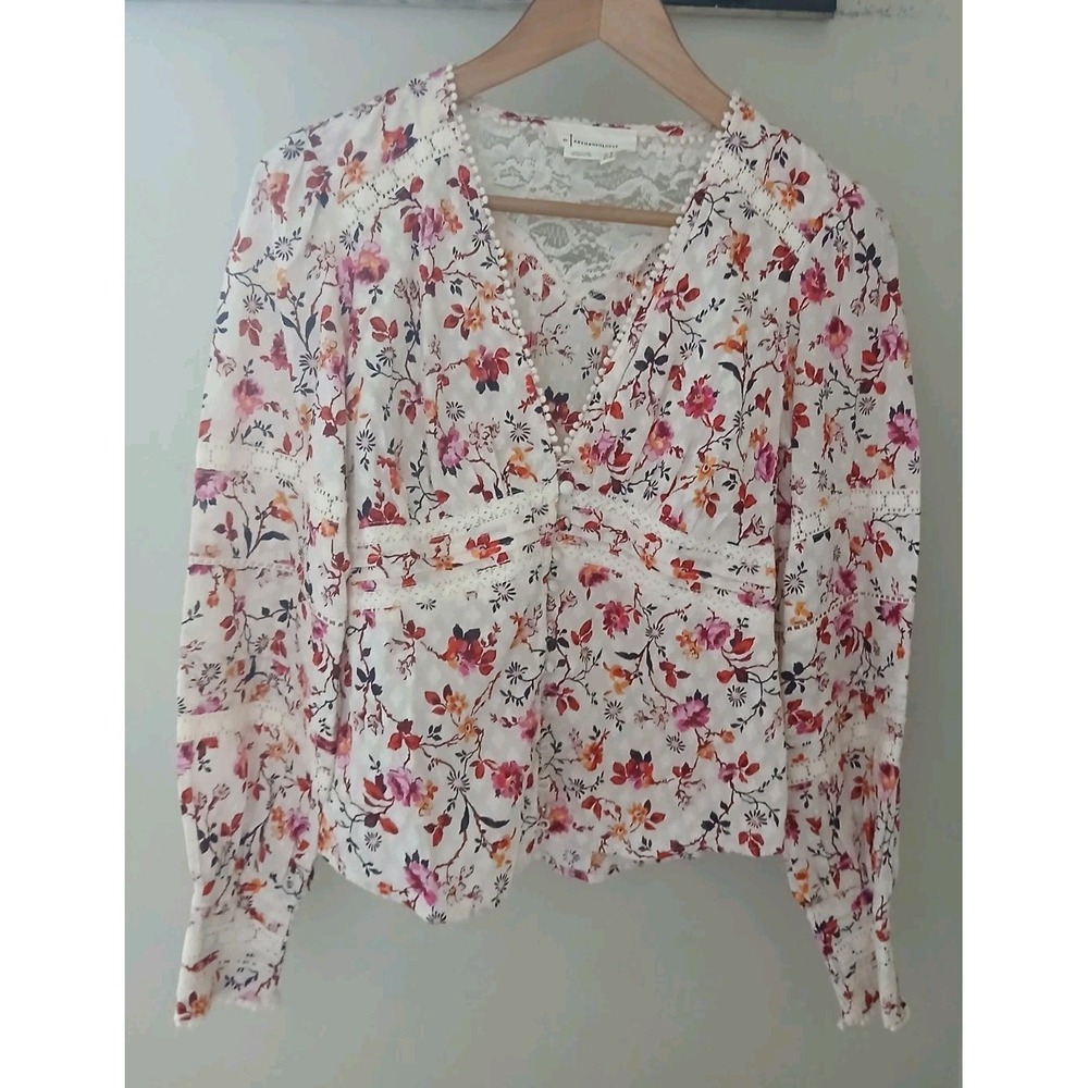 Anthropologie Puff Sleeve Blouse Coquette